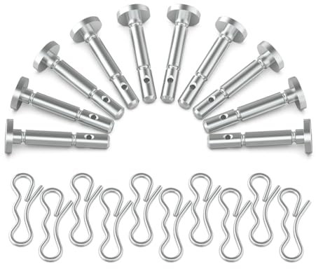 Qerwsdty Lot de 10 goupilles de fraise à neige 738-04155 et goupilles 714-04040 en métal - Accessoires pour machine à neige Yard-Man 900