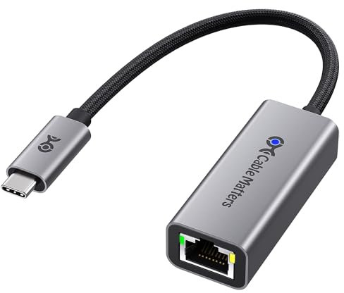Cable Matters Adaptateur USB C vers Ethernet 2.5Gb, Vitesse réseau 2.5 Gigabit, Adaptateur USB C vers Ethernet Compatible avec USB4, Thunderbolt 4/5, Plug & Play pour MacBook, Laptop