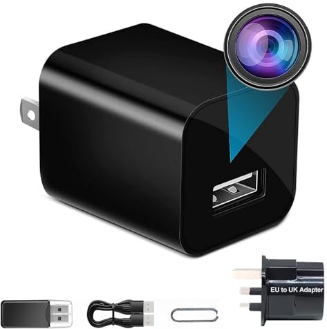 Dragonranee Hidden Camera USB Charger,Mini Spy Camera,Mini Camera Charger,1080p Full HD Motion Detection, Surveillance Camera- Indoor Security, Camera for Home and Office No Audio