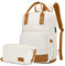 KONO Rucksack Damen, Groß Laptop Rucksack Schulrucksack Laptoptasche Backpack Wasserdichter für Studenten Reisen Arbeit Frauen(weiß)