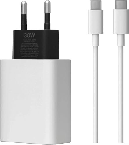 Cargador USB C de 30 W para Google Pixel 9/9 Pro XL/ 9 Pro / 9 Pro Fold / 8 / 8a / 8 Pro / 7 / 7a / 7 Pro / 6/6 Pro / 6a, Pixel Fold Chromebook, cargador rápido USB con cable de carga USB C de 2 m