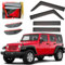 Windabweiser für Jeep Wrangler JK JL 2007-2022, Windabweiser Regenabweiser, Auto Seitenfenster Visier Abweiser.