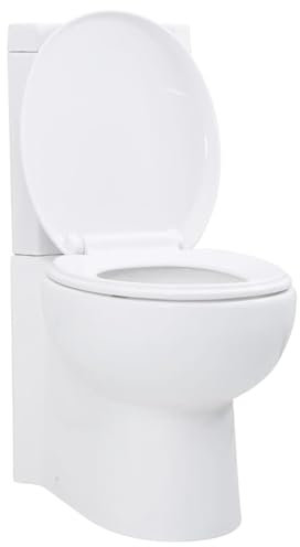 Xichuzi Inodoro WC de cerámica de Esquina Blanco, Inodoro Completo, Baños Completos, Toilet