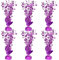 Gyufise 6 Pack Metallic Foil Spray Centerpiece Star Table Decoration Burst Table Centerpieces Table Decor for Birthday Wedding Anniversary Graduation Holiday Party Supplies Purple