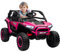 AIYAPLAY 2 Seater Ride Age 3+ on Truck, 24V 7AH Battery Powered Electric Ride On Car with Parental Remote Control, Spring Suspension, 3 Speeds, LED Lights, MP3, Horn, Music, Pink