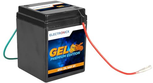Electronicx Premium 6N4-2A-4 GEL Motorradbatterie 6V 4,5Ah – Wartungsfrei, Hohe Startleistung, Kipp- & auslaufsicher – Ersatz für 00414, 6N4-2A-7