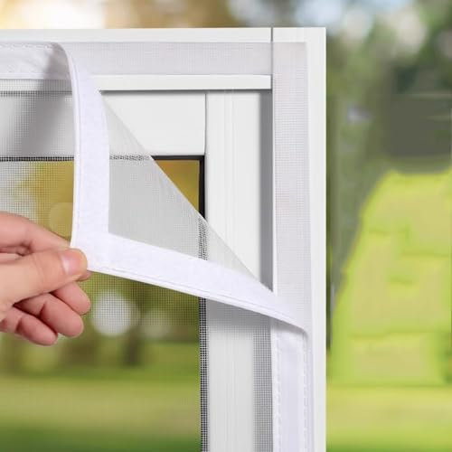 Mosquiteras Ventana Enrollable 160x165cm Blanco Mosquitera para Ventanas DIY Mosquitera Enrollable Mosquitera Camper Puerta Lateral