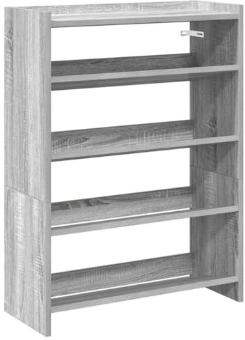 vidaXL Schuhregal Grau Sonoma 60x25x81 cm Holzwerkstoff, Schuhschrank, Schuhaufbewahrung, Schuhe Organizer, Schuhe Aufbewahrung, Schrank Schuhe