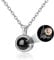 JONZIN Personalisierte Geschenke,Personalisierte Kette mit Bild im Stein,Halskette mit Foto Projektion Anhänger für Mama Damen Freundin Frauen Weihnachten Geburtstagsgeschenk (Runden)