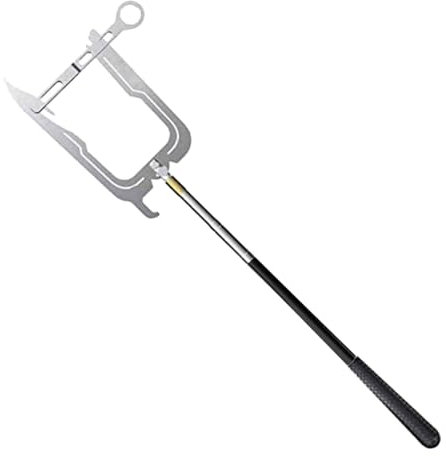 Generic Telescoping Automatic Boat Dock Hook, Stainless Steel, 7 Hooks, U Type Mooring Rope Threader, Clothesline T Post, Boat Hook