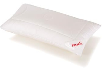 PARADIES Softy Duett Plus Bio 40x80 cm, Öko-Tex Zertifiziert Standard 100, medizinisch getestet - das versteppte Kopfkissen mit Reißverschluss