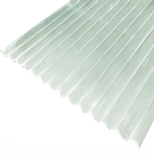 Ruhige Dachpappe für Schuppen, FRP Tageslichtplatten, UV-Dachmaterial, 1,2 mm dicke gewellte Dachbahn, regndichte Verkleidungsplatte, Dachplatten, Schutz für den Außenbereich (0,9 x 1,6 m/35 x 63 Zoll