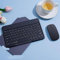 FKRTQIYN Wireless Rechargeable Keyboard And Mouse Combo Compatible with Tablets Phones And Laptops Compatible With 10 Inch Devices(X4 black)