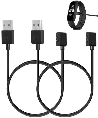 2 pcs Ladegerät Kompatibel mit Xiaomi Smart Band 10/9/9 pro/8/8 Pro/Active Redmi Watch 4/3 Magnetisches USB-Ladekabel 1m Smart Watch Ladekabel für Redmi Watch 3 Lite Fitness Watch