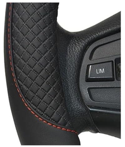 Lenkradbezug Für FIAT Für Ducato Auto-Lenkradbezug Aus PU-Leder, rutschfest Und Verschleißfest, Autozubehör Auto Lenkradhülle(Schwarz)