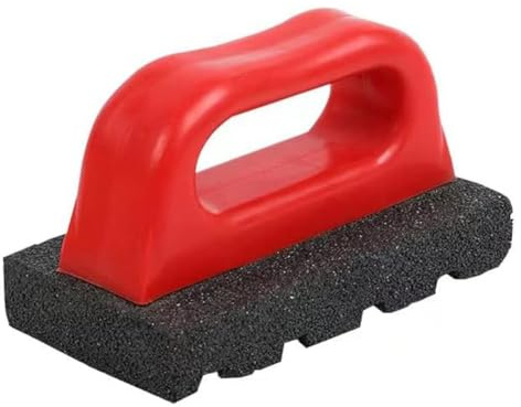 Pesfehhy Masonry Rubbing Brick, Fluted Rub Bricks, 20 Grit, Plastic Handle