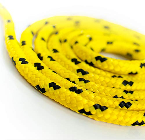 Seiletech.de CORDA IN POLYPROPILENE GIALLA – 20 mm – 25 m – Portata fino a 82 kg Corda intrecciata in tessuto Corda in plastica intrecciata