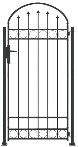 vidaXL Zaunpfosten ASSEN 200 x 88 x 14 cm Stahl Grau Abschließbar