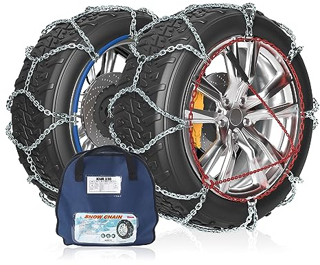 Schneeketten für Reifen 205/60 R15, KNS(9mm), 1 Paar, Schnellmontage für professionellen Gebrauch & Lieferwägen Wohnmobile Nutzfahrzeuge Allradfahrzeuge