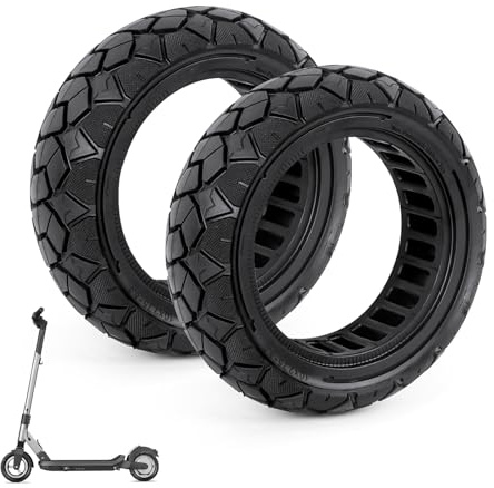 10x2,75-6,5 Off-Road Tubeless Ersatzreifen für Kukirin G3 Vollgummireifen | 10 Zoll Vollreifen Kompatibel mit Hiboy Max3, Dualtron 3, KuKirin G3 und Speedway 5, pannensicherer Vollgummireifen