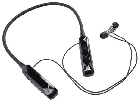 SENECESLI Neckband Earbuds Bluetooth, Wireless Bluetooth, Bluetooth 5.3, Real Time, Noise Reduction, Premium Sound Quality with Small Memory Card Slot for Sports (Black)