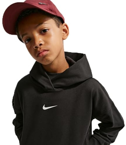 Nike Pro Dri-Fit Fleece Hoodie Für Ältere Jungen, Black/White, IF1723-010, M