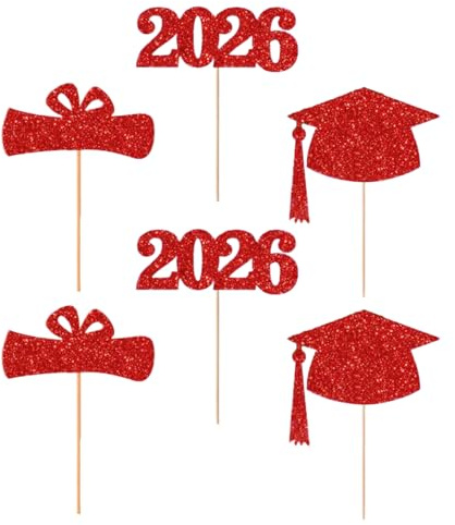 Décorations de remise de diplôme - Bouquet et gâteau - Picks de décoration de remise de diplôme en 2026 pour bouquets et gâteaux, pièces de centre pour tables de fête, présentoirs alimentaires