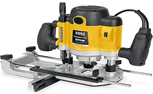 Powerplus Oberfräse POWX093 Fräse - 1500W - Variable Geschwindigkeit - Inkl. Aufbewahrungskoffer Parallelführung, Staubabsaugung, 12-teiliges Fräs-Set