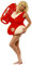 Smiffys Kostüm Baywatch, Rot, mit gepolstertem Body