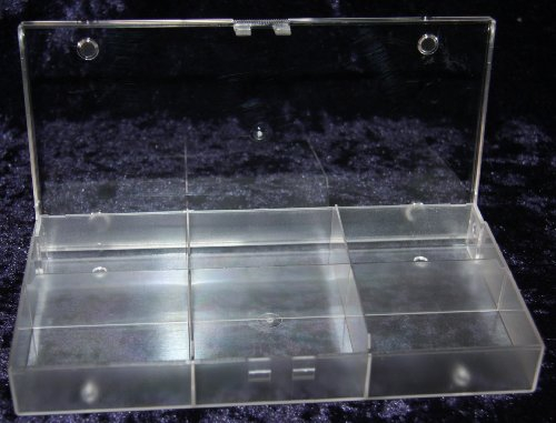 10 Stck/ 10 x SORTIMENTSKASTEN/SORTIERKASTEN*6-Fach/Fächer*mit Klappdeckel*stapelbar