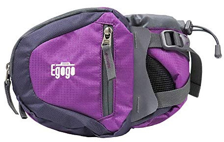 EGOGO Deportiva Riñonera Cintura Bolso Bum Bolsa con el Sostenedor de Botella de Agua para Viaje Senderismo Ciclismo S2209 (Morado)