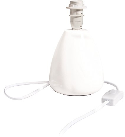 Rayher Hobby 23086000 Keramik Lampenfuß Oslo, VDE, Keramik, weiß, 1.25 x 1.2 x 2 cm