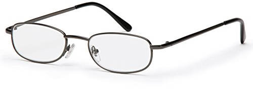 Filtral leichte Lesebrille für Damen & Herren/Schmale ovale Lesehilfe aus Metall in anthrazit/Dpt. +3,00 F4518484