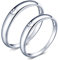 Unendlich U Simpel Hohl Herz 925 Sterling Silber Glatt Paar Band Ringe Eheringe Trauringe Verlobungsringe Partnerringe Freundschaftringe, Größe 64