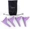 Meeeno Urinoir Féminin Portable Léger Urinoire en Silicone pour Voyage, Un Paquet de 4 (Violet, 4pcs)