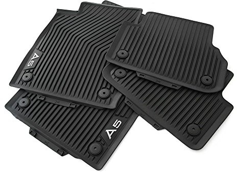 Original Audi A5 (B9) Coupe Premium Gummimatten 4-teiliger Komplettsatz v+h Allwettermatten Gummi Fußmatten schwarz