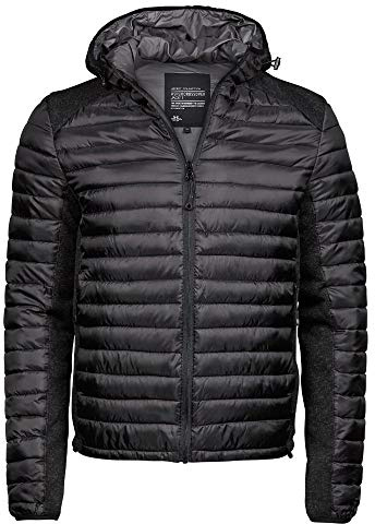 TeeJays - Herren Winterjacke 'Aspen Crossover' / Black/Black Melange, M