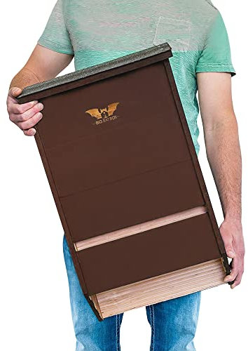 WildYard Big Bat Box BCI Zertifiziert Triple Kammer Fledermaushaus Braun aus Zedernholz