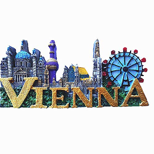 3D Vienna Austria Fridge Magnet Souvenir Gift Collection Home & kitchen Decoration Whiteboard Magnetic Sticker Vienna Refrigerator Magnet