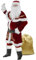 Ahititi Weihnachtsmann Kostüm für Männer 12 Stk Set Weihnachtsfeier Cosplay für Erwachsene Roter Deluxe Samt Weihnachtsmann-Anzug L