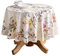 Maison d' Hermine Equinoxe Tischdecke aus 100% Baumwolle, für Küche, Esszimmer, Tischdekoration, Partys, Hochzeiten, Beige (rund, 170 cm Durchmesser)