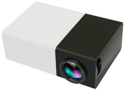 CHANYO Portable projector, Adjustable distance YG300 400LM Portable Mini Home Theater LED Projector with Remote Controller, Support HDMI, AV, SD, USB Interfaces, (Built-in 1300mAh lithium battery)(Bla