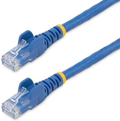 StarTech.com, Cavo Ethernet Cat6 da 7,6 m, confezione da 10, verificato ETL, patch cord Cat6 blu, connettori RJ45 antigroviglio, filo di rame 24 AWG, cavo Ethernet UTP (N6PATCH25BL10PK)