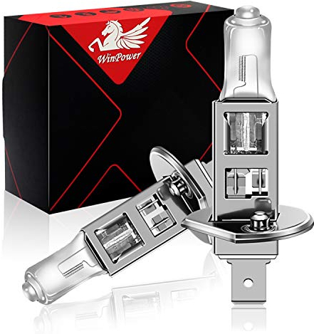 WinPower H1 55W 12V Autoscheinwerfer Halogenlampen 3000K Gelb Superhelle Nebelscheinwerferlampe, 2 Stück