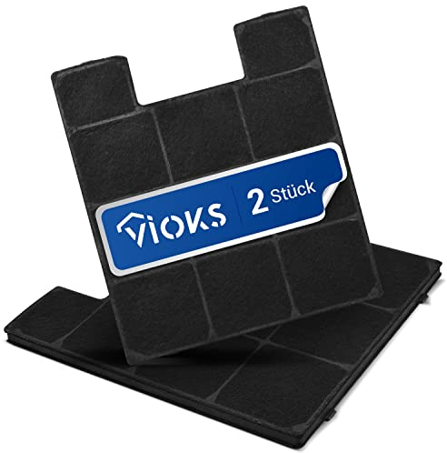 VIOKS SET 2x Aktivkohlefilter Dunstabzugshaube Filter Ersatz für Amica KF 17141 KF 17147 Aktivkohlefilter für Abzugshaube & Filter für Dunstаbzugshaube Kohlefilter Dunstabzugshаube Ersatzteile