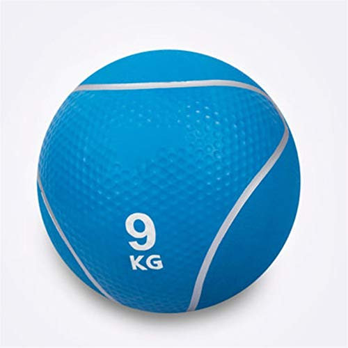 Medizinbälle Gummi-elastische Fitness-Ball-Balance-Ball, Turnhalle Aerobic Boxing Kraft Training Ball, 9kg / 22lbs, Blau