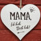 Glitzkind Holz Deko-Herz Geschenk für Mama Mutter Eltern zum Muttertag Geburtstag Weihnachten I Blechschild Vintage Retro mit Spruch personalisiert I Geschenkidee Geburtstagsgeschenk