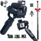 Stabilizzatore a 3 assi Gimbal Supporta MEDIA MOD compatibile per GoPro Hero 12/11/10/9/8/7/6/5/4/3, DJI OSMO Action, Insta360 ONE R, Sony RX0, funzione di ricarica inversa