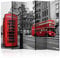 murando Raumteiler Foto Paravent London 225x172 cm beidseitig auf Vlies-Leinwand Bedruckt Trennwand Spanische Wand Sichtschutz Raumtrenner Design England de Europa Stadt Autobus d-B-0273-z-c