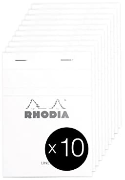 Rhodia 13601C 10 Notizblöcke N.13 A6 80 Blatt liniert Weiß